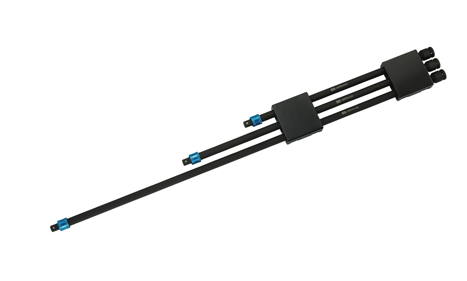 CBPEP33XLLKST - 3 Piece 1/2" Drive Cornwell® bluePOWER® Extra Long Power Locking Extension Set