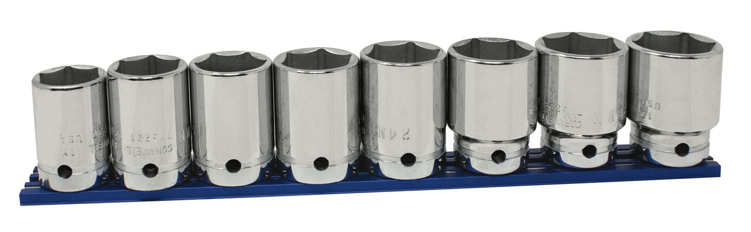 STM328P - 8 Piece 1/2” Drive Metric Socket Set, 6 Point