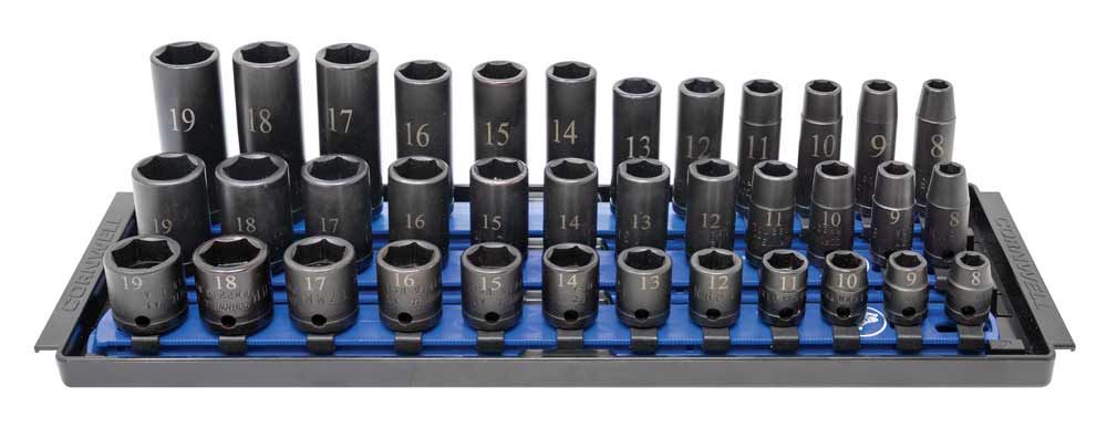 TSIM236SS - 36 Piece 3/8" Drive Metric Impact Socket Super Set