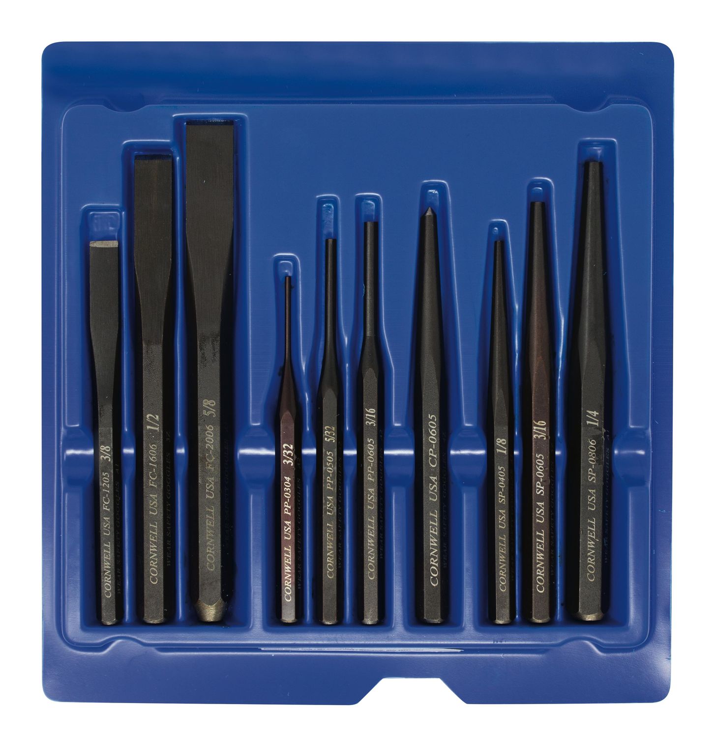 KCP10ST - 10 Piece Punch and Chisel Set