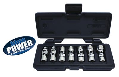 CBPU2T - 7 Piece 3/8” Drive Cornwell® bluePOWER® SAE Universal Socket Set, 12 Point