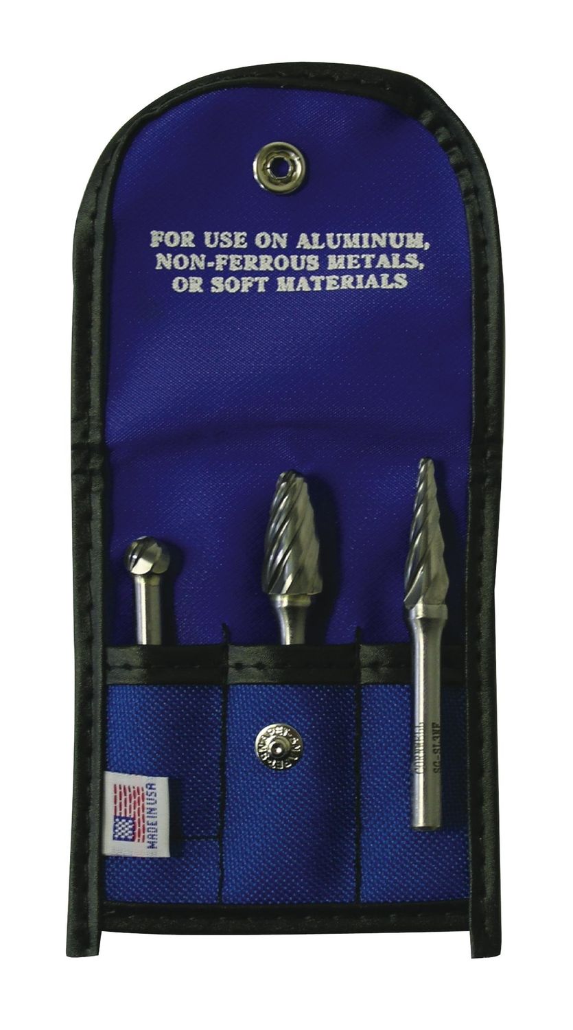 SGCB3AL - 3 Piece Non-Ferrous Bur Set