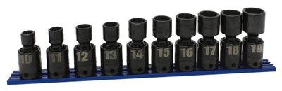 TSMUP2110RSP - 10 Piece 3/8” Drive Metric Power Universal Socket Set, 12 Point
