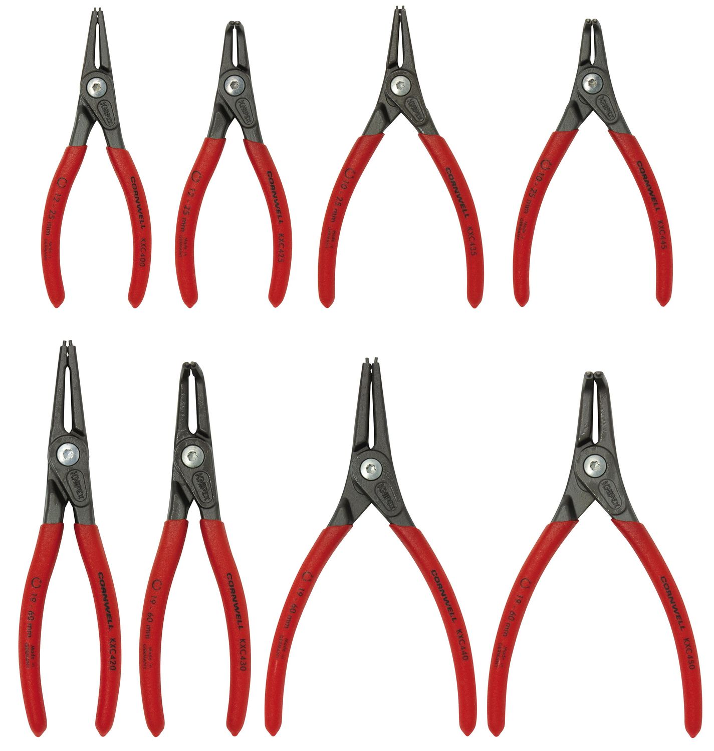 KX8SRP - 8 Piece Precision Snap Ring Pliers Set