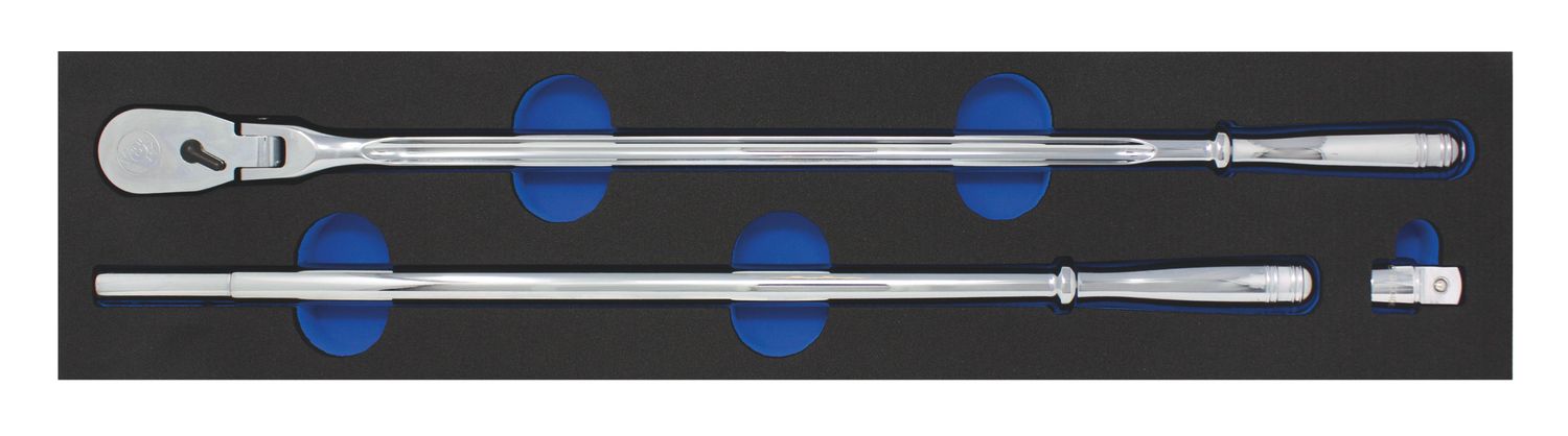 CTGSSR72XL - 3 Piece 1/2" Drive 72-Tooth Super Strong Flex-Head Ratchet Set