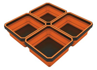 ECPTQ4RG - 4 Quadrant Expandable/Collapsible Magnetic Tray, Orange