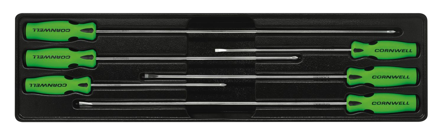 CSD86CSG - 6 Piece Cabinet Screwdriver Set, Green