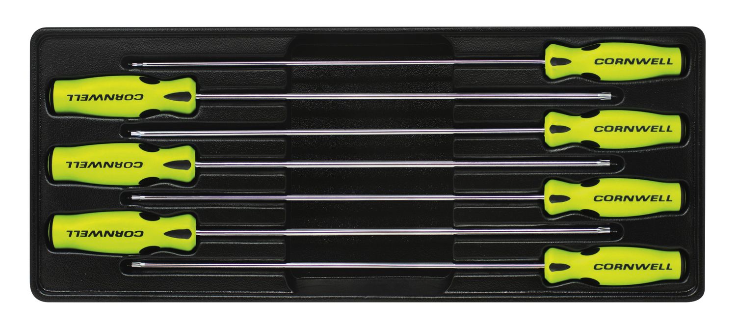 CSD87XLSSY - 7 Piece Extra Long Star Screwdriver Set, Yellow