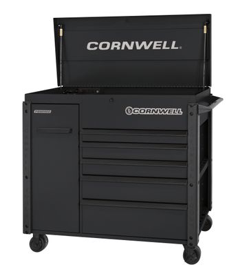 CTBF496KMK - 49" 6-Drawer XL Power Cart, Matte Black