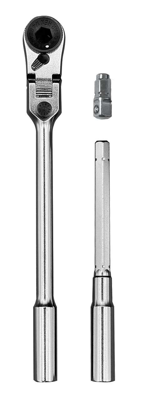 VMRFB400K - 3 Piece 1/4" Mini Flex Bit/Socket Ratchet and T-Handle