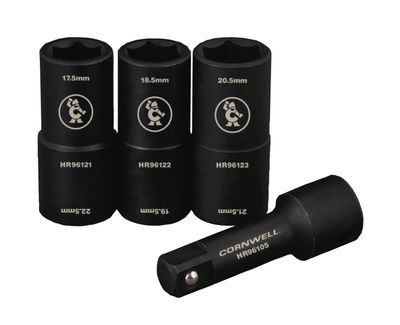 HRC96120 - 4 Piece Half-Size Metric Flip Socket Set