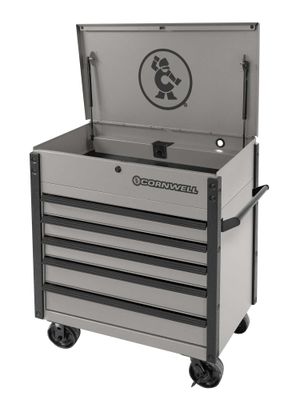 CTSSCF395KSM - 39" 5-Drawer USA Flip Top Service Cart, Smoke