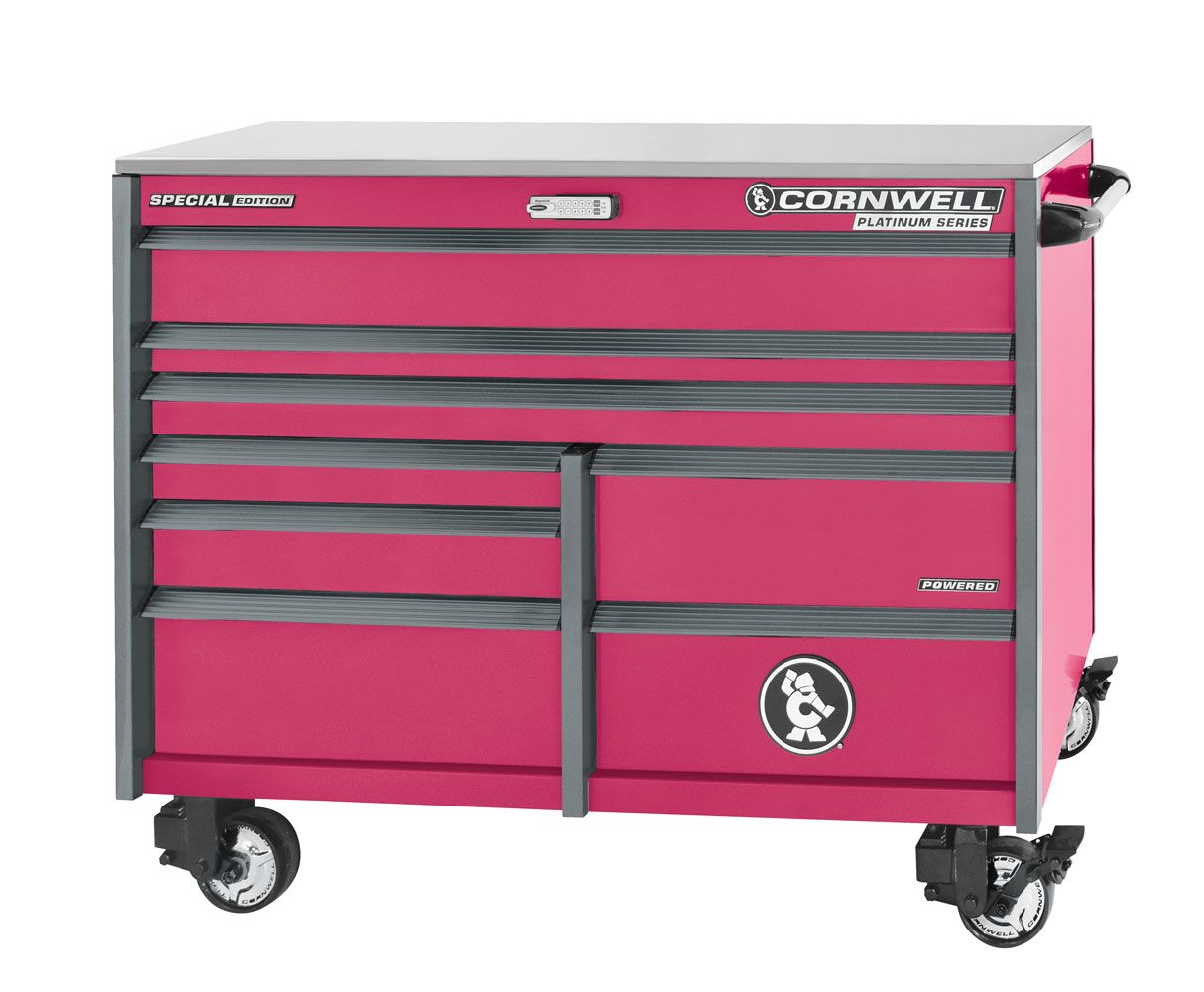 CTSPPR568LSF - PLATINUM PLUS™ 56” 8-Drawer Double Bank Cabinet, Starfire/Gunmetal