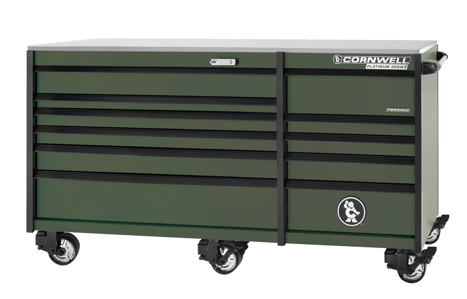 CTSPPR8411KVG - PLATINUM PLUS™ 84” 11-Drawer Double Bank Cabinet, Valor Green