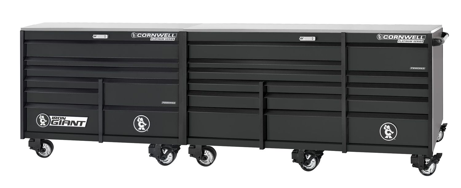 XPCTSPPR14022KSH - PLATINUM PLUS™ 140" 22-Drawer Iron Giant Roller Cabinet, Shadow