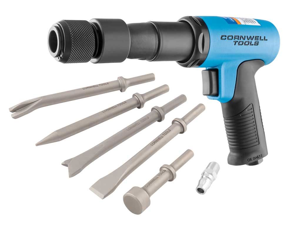 CAT300MVK6A - Long Barrel Air Hammer Kit w/ Improved Chisels