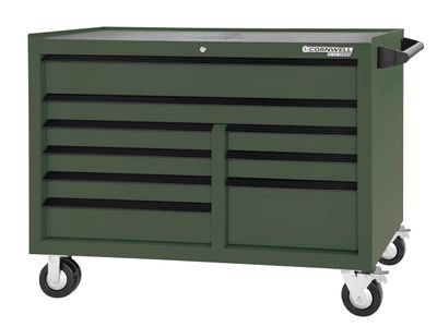 CTSESR549KVG - ELITE™ 54” 9-Drawer Double Bank Cabinet, Valor Green/Black Trim