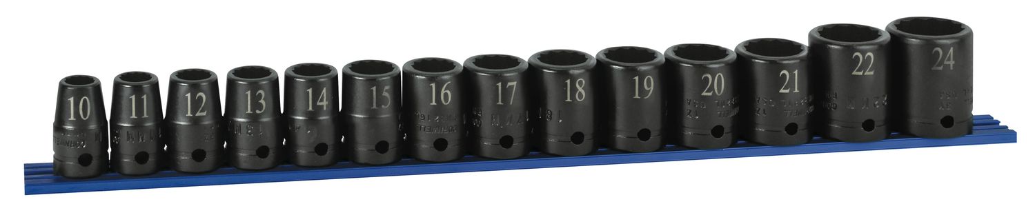 STI3114MSP - 14 Piece 1/2” Drive Metric Power Socket Set, 12 Point