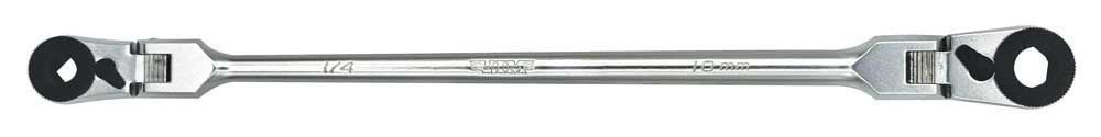 VMHBR1046A - 1/4" x 10mm Double Indexing Flex Head Bit Ratchet with 1/4" &amp; 3/8" Sq. Dr. Adapters