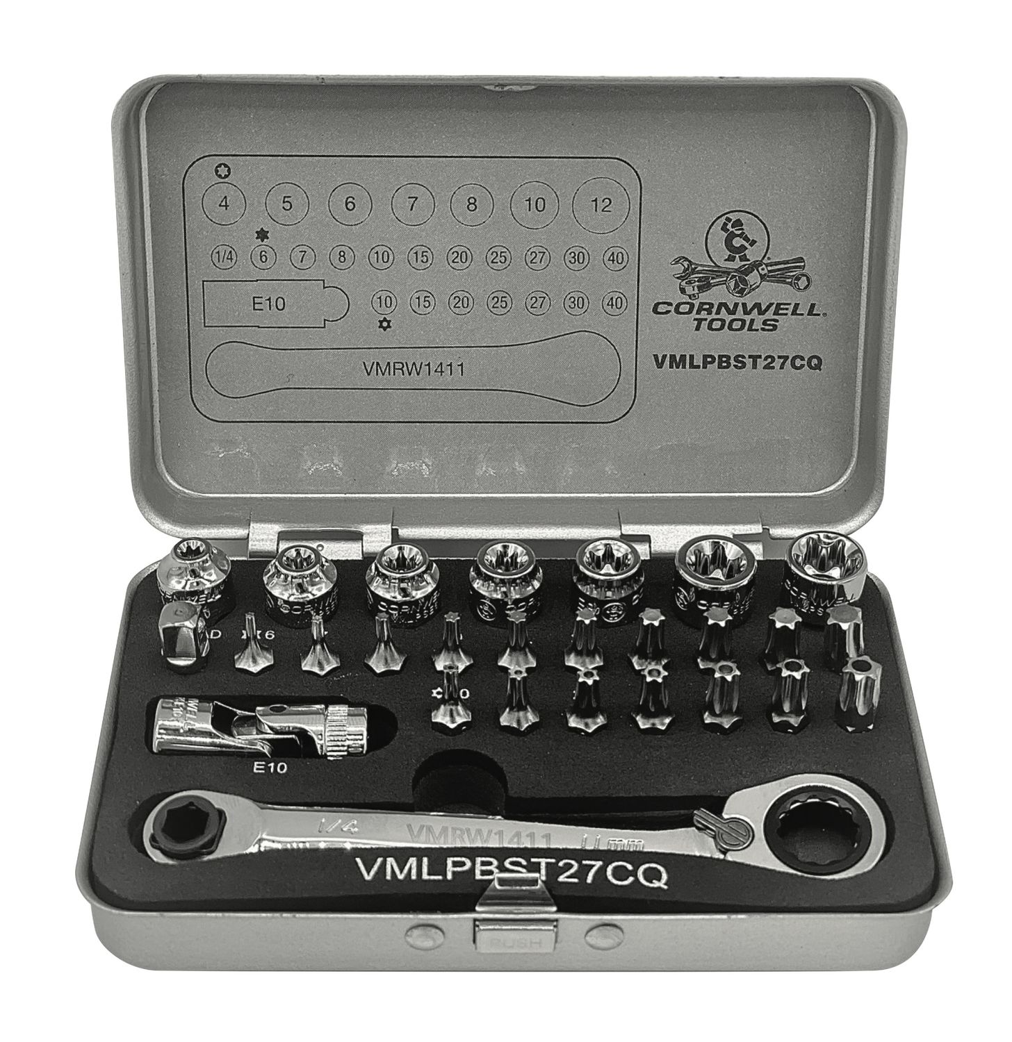 VMLPBST27CQ - 27 Piece Low Profile TORX® Socket and Bit Set