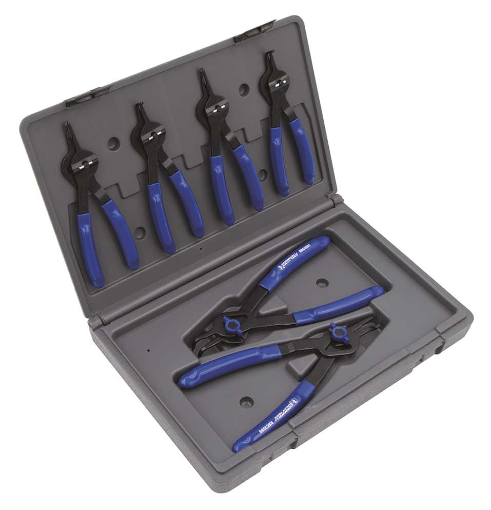 RBC3597 - 6 Piece V-Notch Fixed Tip Convertible Snap Ring Pliers Set