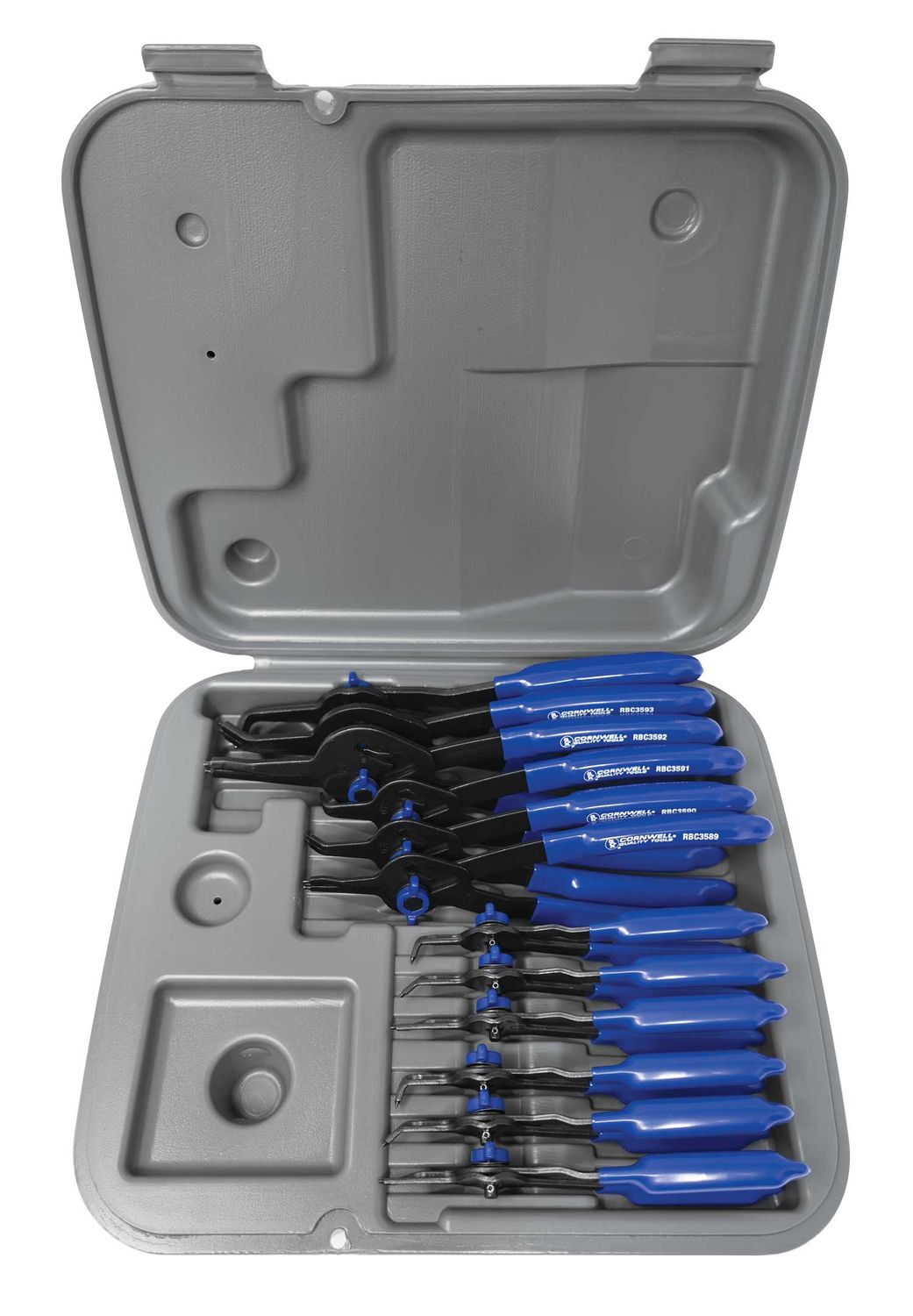 RBC3595 - 12 Piece V-Notch Fixed Tip Convertible Snap Ring Pliers Set