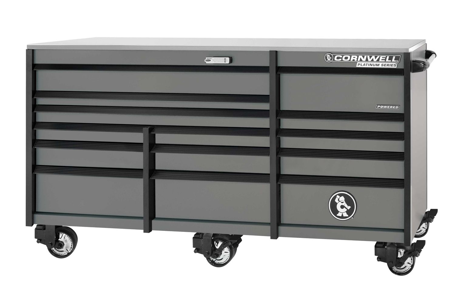 CTSPPR8414KST - PLATINUM PLUS™ 84” 14-Drawer Triple Bank Cabinet, Storm