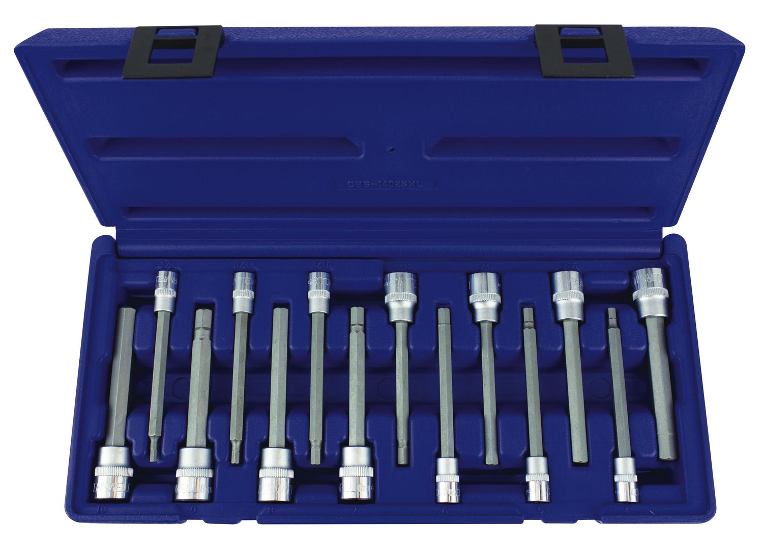 CBS1402SXL - 14 Piece 1/4” &amp; 3/8” Drive Extra Long SAE and Metric Hex Bit Socket Set