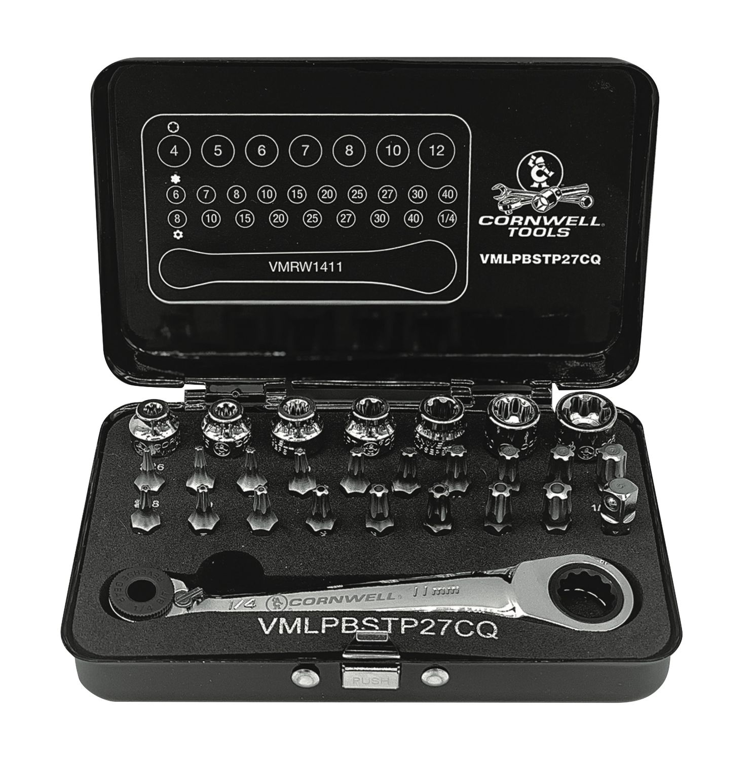 VMLPBSTP27CQ - 27 Piece Low Profile Torx Plus® Socket and Bit Set