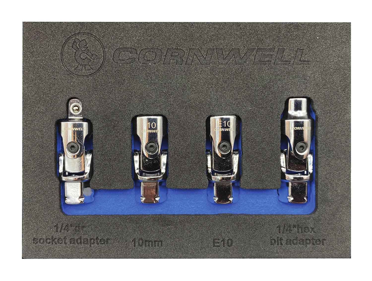 VMLPU400 - 4 Piece 1/4" Drive Firm Flex Dual Universal Joint Kit