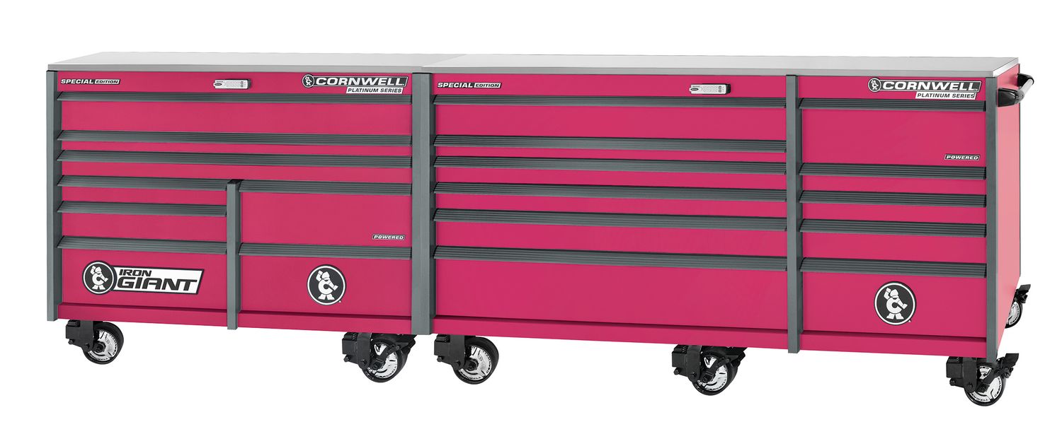 XPCTSPPR14019LSF - PLATINUM PLUS™ 140" 19-Drawer Iron Giant Roller Cabinet, Starfire/Gunmetal