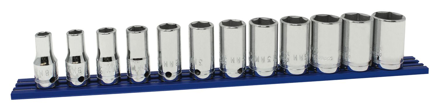 STM2212MLSP - 12 Piece 3/8” Drive Metric Mid-Length Socket Set, 6 Point