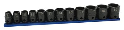 STI2112MSP - 12 Piece 3/8" Drive Metric Power Socket Set, 12 Point
