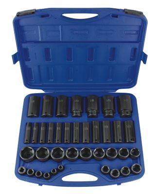 TSI338SS - 38 Piece 1/2" Drive SAE Power Socket Super Set, 6 Point