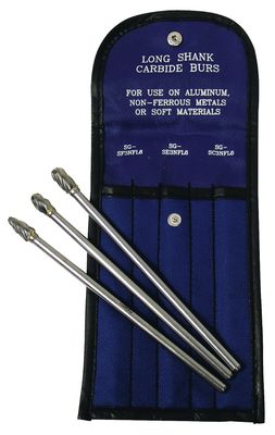 SGCB3LSA - 3 Piece Long-Shank Non-Ferrous Bur Set