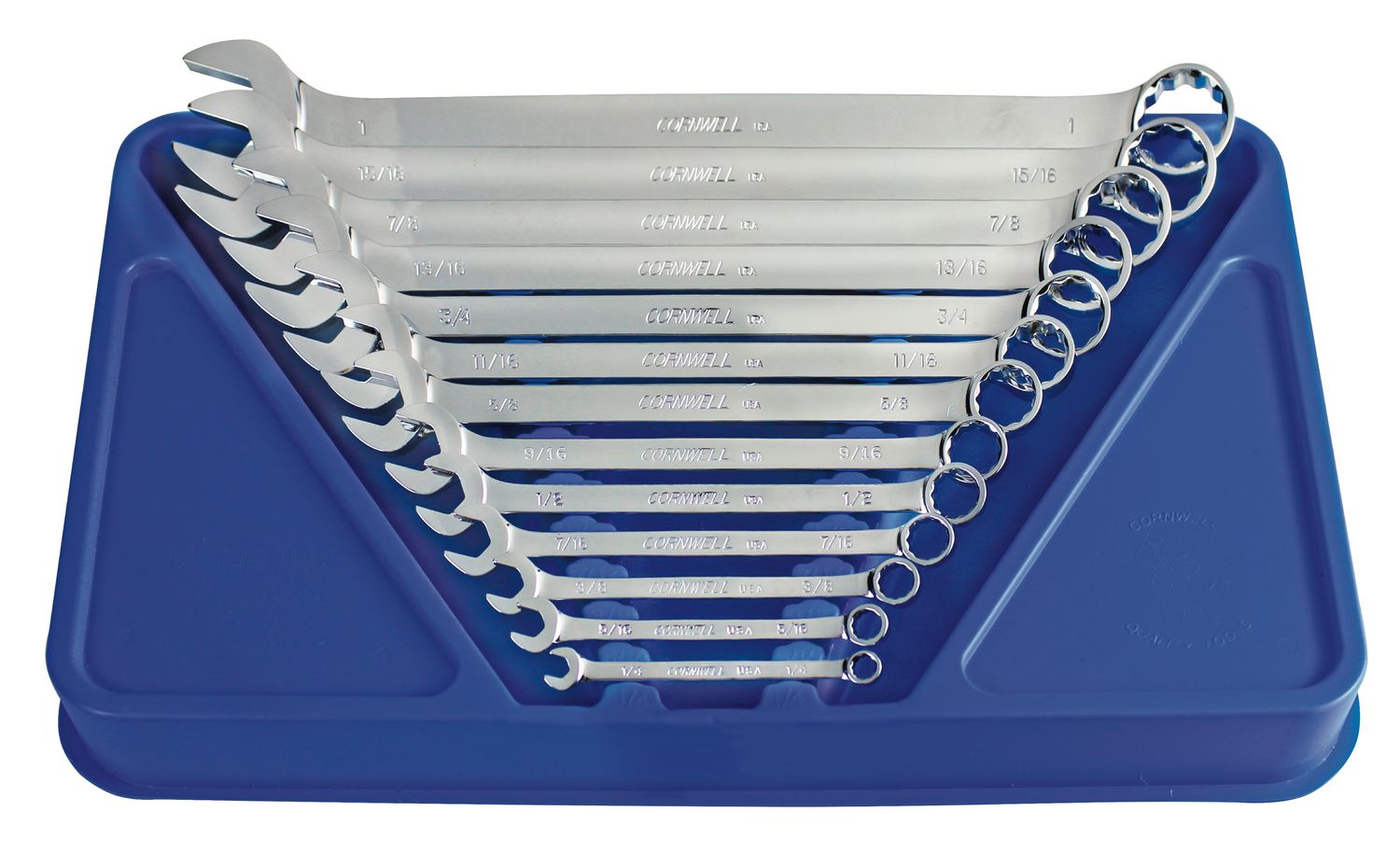 WCP113STSS - 13 Piece SAE Combination Wrench Set, 12-Point