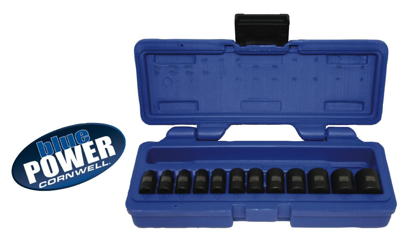 CBPI1M - 12 Piece 1/4" Drive bluePOWER® Metric Power Socket Set, 6 Point