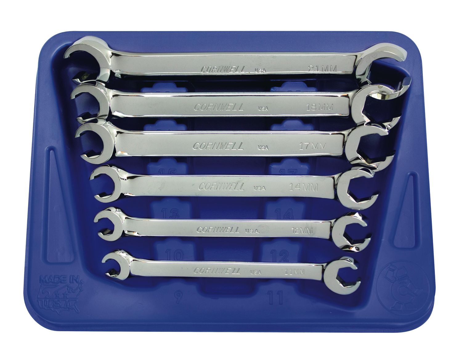 BWFMP6ST - 6 Piece Metric Double End Flare Nut Wrench Set