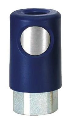 COIRC061201CP - Silver Button Pneumatic Coupler 1/4” Female