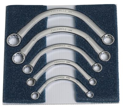 WBWMM5SF - 5 Piece Metric Half Moon Box Wrench Set, 12 Point
