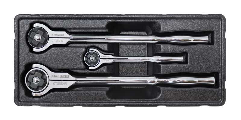 CTG3SHST - 3 Piece bluePOWER® Swivel Round-Head Ratchet Set