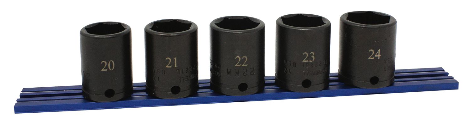 STI225LMSP - 5 Piece 3/8" Drive Metric Deep Power Socket Set, 6 Point