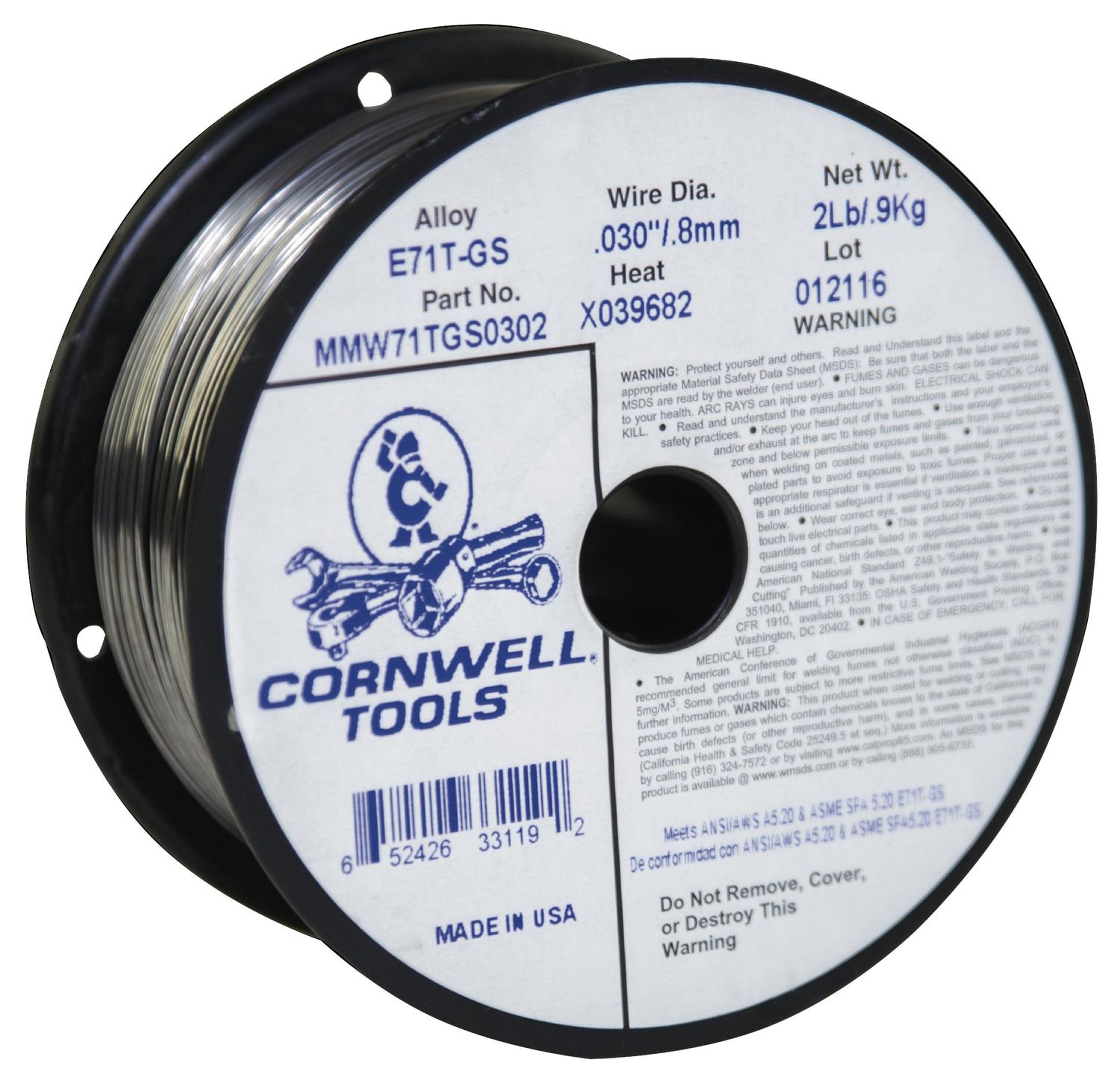 MMW71TGS0302 - Flux Core Welding Wire 2lb. .030