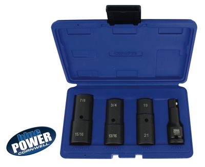 CBP4FSS - 4 Piece 1/2” Drive Cornwell® bluePOWER® Impact Flip Socket Set