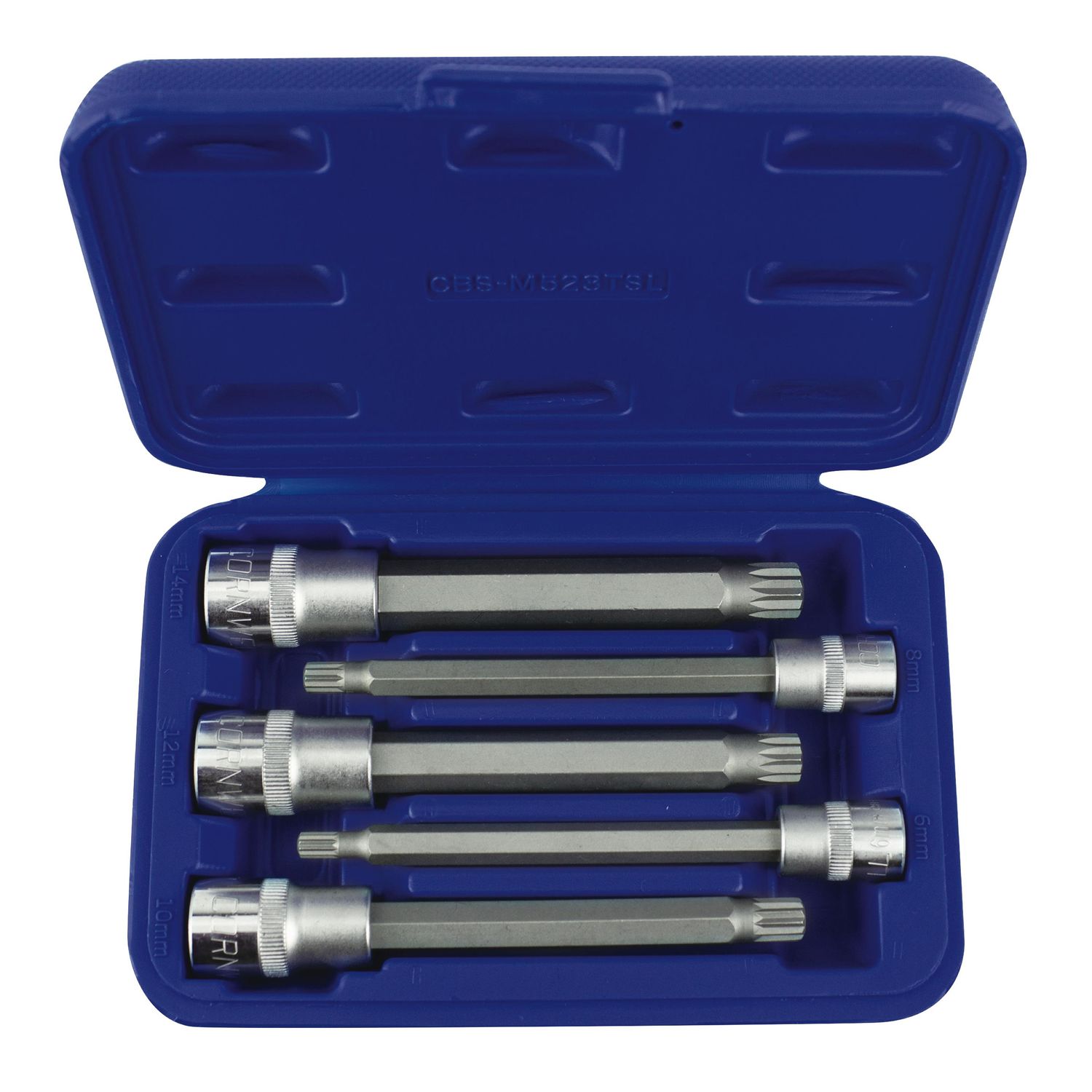 CBSM523TSL - 5 Piece 3/8” &amp; 1/2” Drive Long Triple Square Metric Bit Socket Set