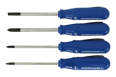 CSP4SR - 4 Piece Elite Magnetic Pocket Screwdriver Set, Blue