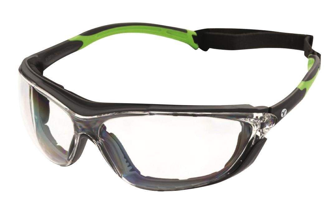 SGL1PRI4014 - Veratti® Primo™ Safety Glasses - Gray/Green Frame, Clear Lens