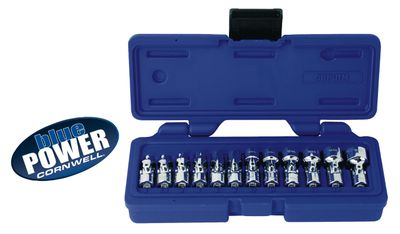 CBPU1M - 12 Piece 1/4” Drive bluePOWER® Metric Universal Socket Set, 6 Point