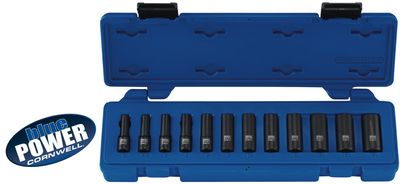 CBPI0212MLMS - 12 Piece 1/4” Drive bluePOWER® Metric Deep Magnetic Power Socket Set, 6 Point