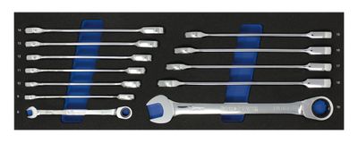 BPRW12MST - 12 Piece bluePOWER® 72-Tooth Metric Ratcheting Combination Wrench Set